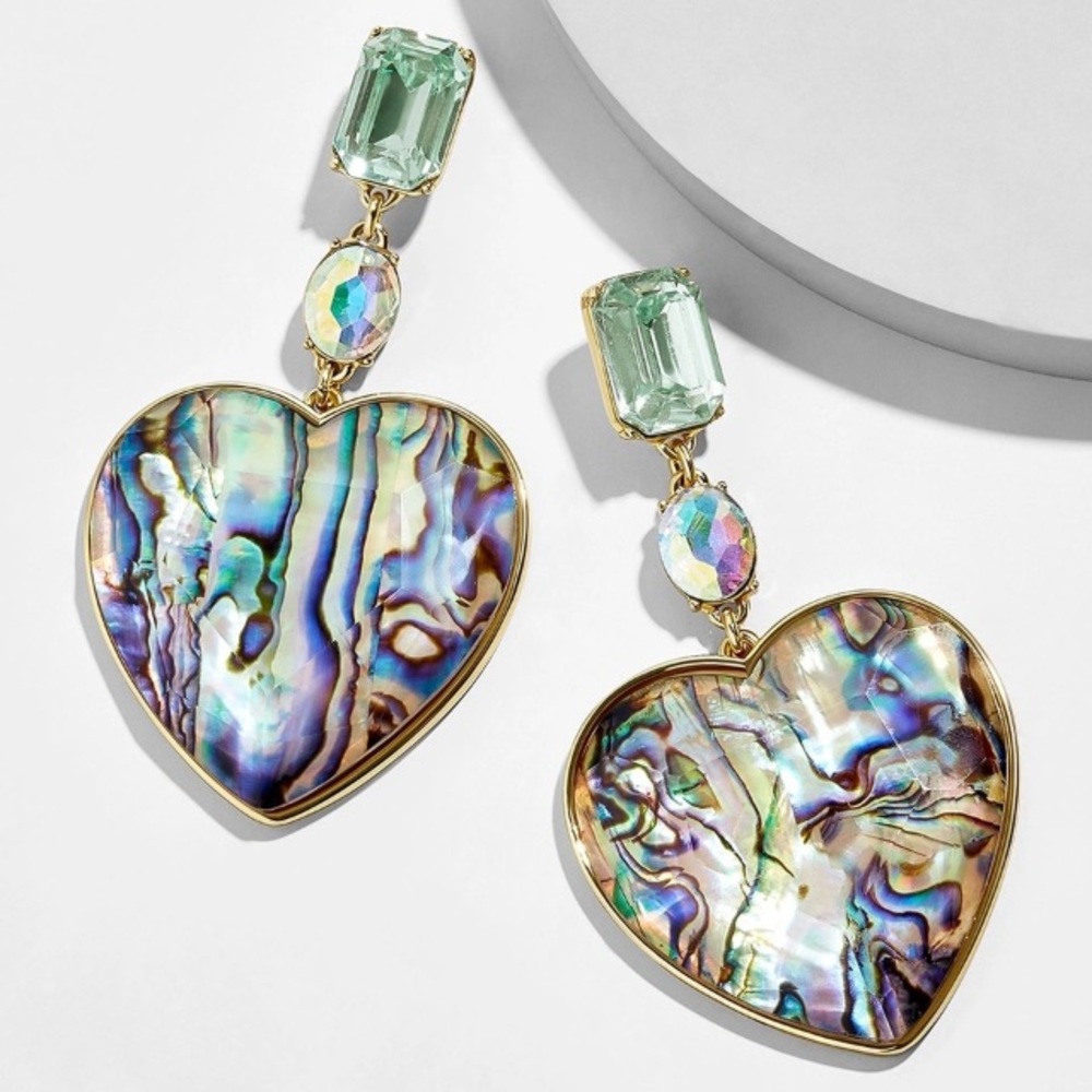 NEW!๐๐HUGE๐STATEMENT๐ABALONE SHELL๐HEARTS๐๐ - Picture 1 of 8